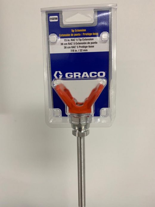 Extensión Graco airless de 38cm con guarda naranja 243296