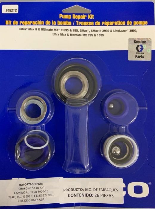 Kit de empaques Graco 248212